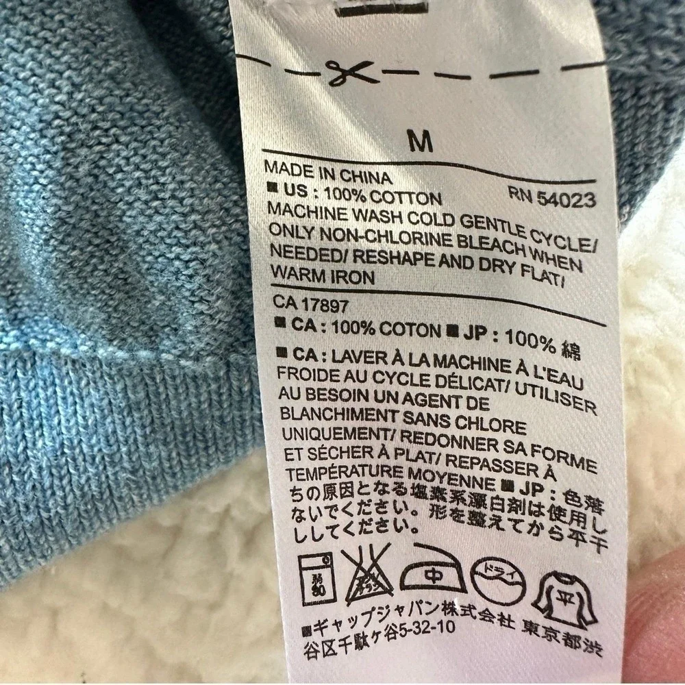Banana Republic Sweater Mens Medium Blue V-Neck Pullover Casual Fall Old Money